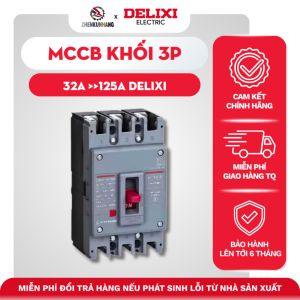 Aptomat MCCB DELIXI CDM3S-63C/3300 3 Pha 32A–125A Chính Hãng